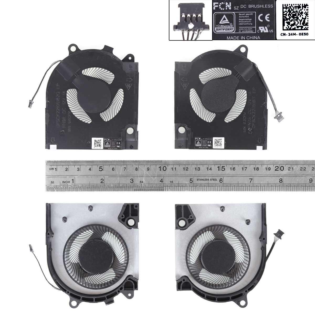 Picture of New Replacement CPU Cooling Fan For DELL G15 5510 5511 RTX3060 RTX3050（L+R，ORG） RTX3060 RTX3050 Layout